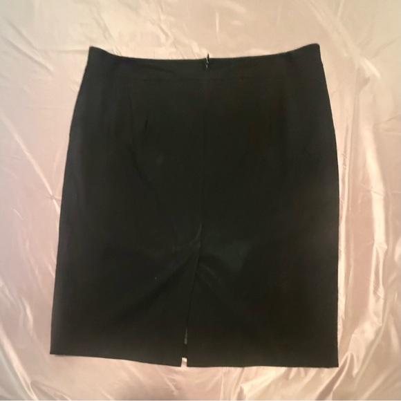 DKNY Black Wool Pencil Knee Length Skirt Size 10 - Picture 3 of 7